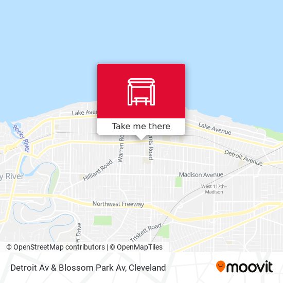 Detroit Av & Blossom Park Av map