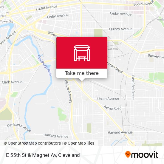 E 55th St & Magnet Av map