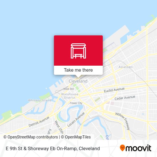 E 9th St & Shoreway Eb On-Ramp map