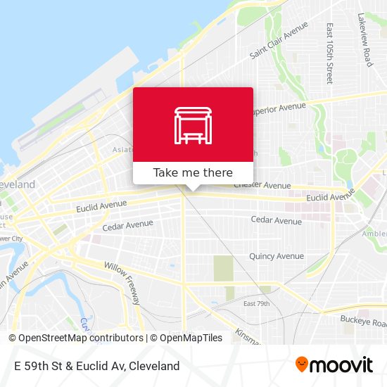 Mapa de E 59th St & Euclid Av