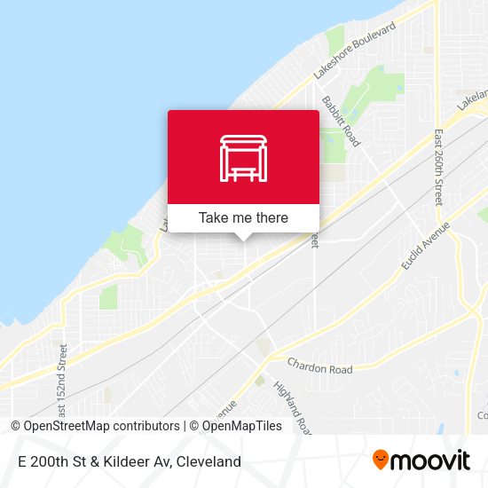 E 200th St & Kildeer Av map