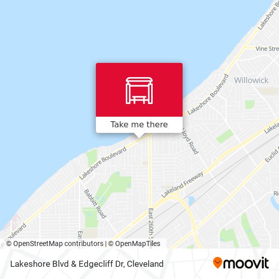 Lakeshore Blvd & Edgecliff Dr map