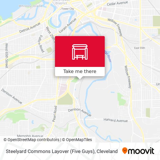 Steelyard Commons Layover (Five Guys) map