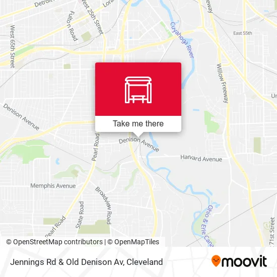 Jennings Rd & Old Denison Av map