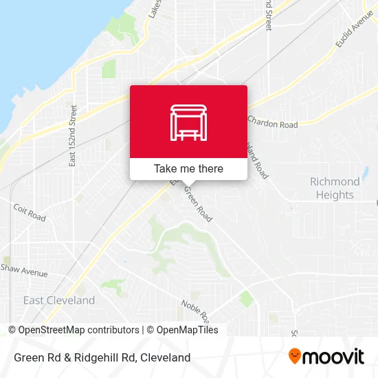 Green Rd & Ridgehill Rd map