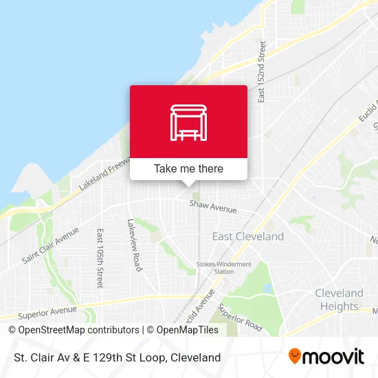St. Clair Av & E 129th St Loop map