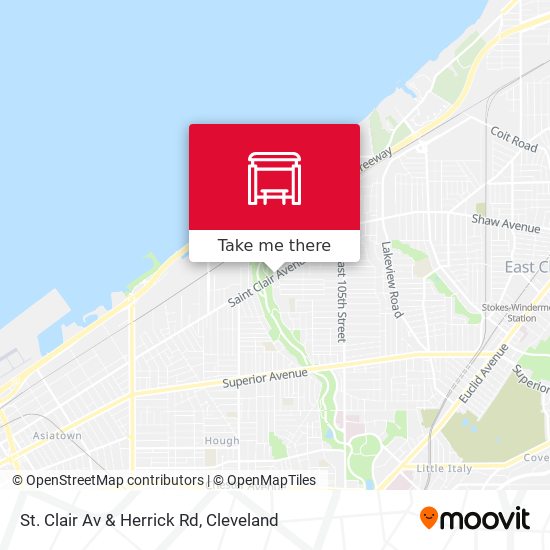 St. Clair Av & Herrick Rd map