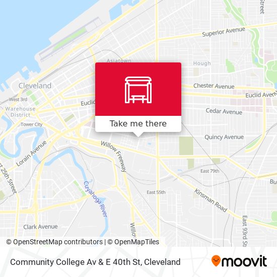 Community College Av & E 40th St map