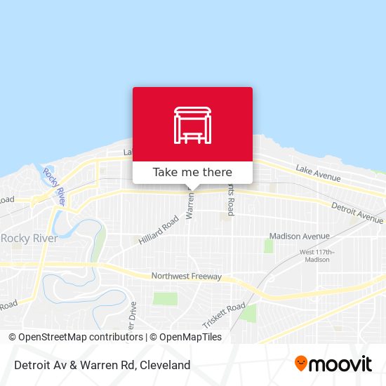 Detroit Av & Warren Rd map