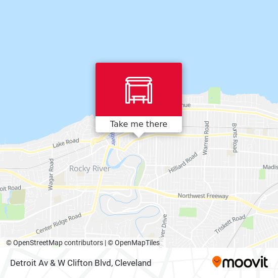 Detroit Av & W Clifton Blvd map