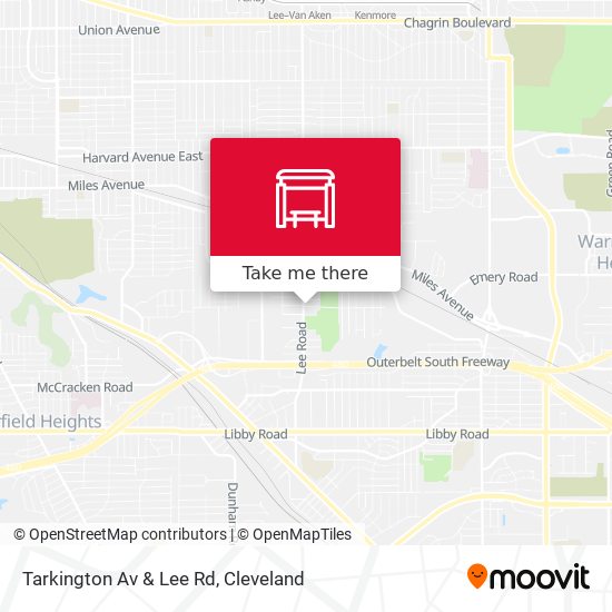 Tarkington Av & Lee Rd map