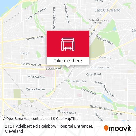 2121 Adelbert Rd (Rainbow Hospital Entrance) map