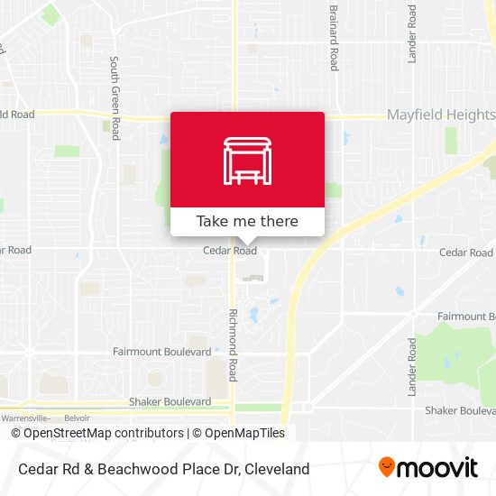 Cedar Rd & Beachwood Place Dr map