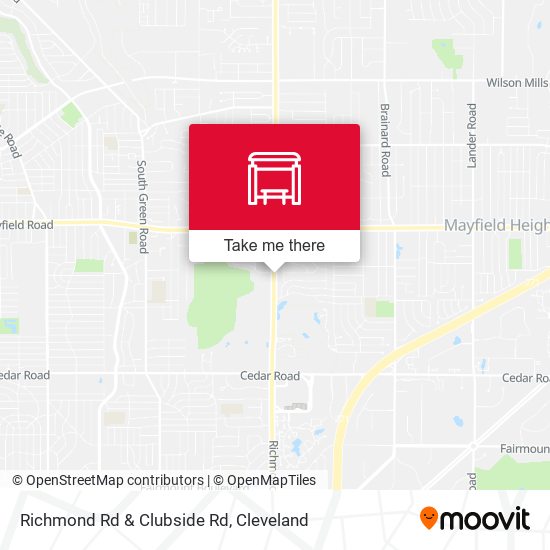 Richmond Rd & Clubside Rd map