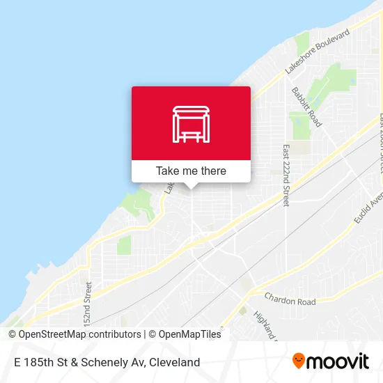 E 185th St & Schenely Av map