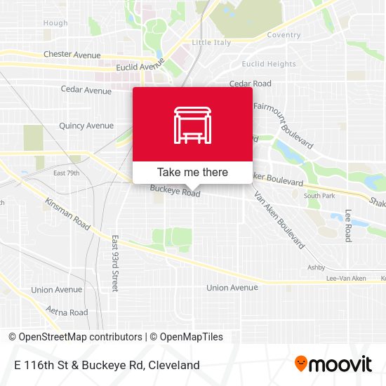 E 116th St & Buckeye Rd map