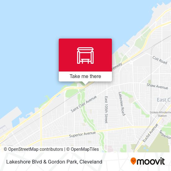 Mapa de Lakeshore Blvd & Gordon Park