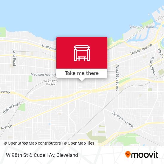 W 98th St & Cudell Av map