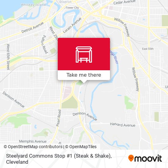 Mapa de Steelyard Commons Stop #1 (Steak & Shake)