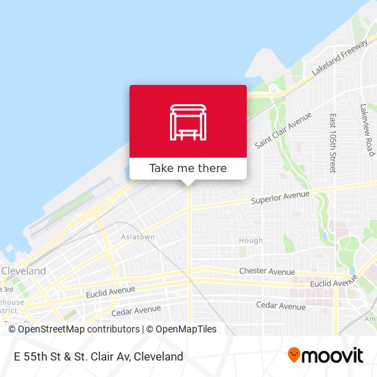 Mapa de E 55th St & St. Clair Av