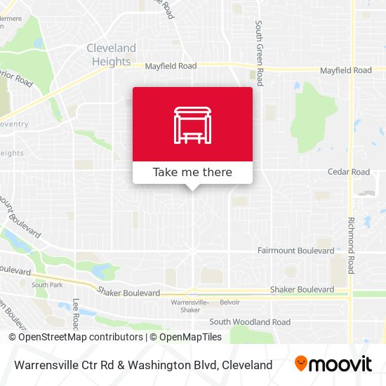 Mapa de Warrensville Ctr Rd & Washington Blvd