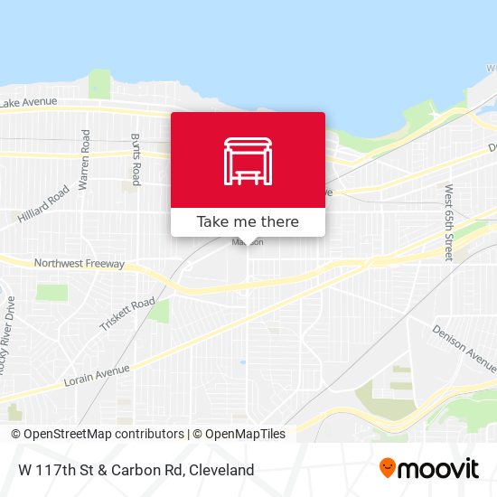W 117th St & Carbon Rd map