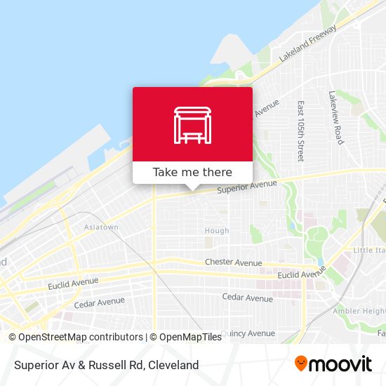 Superior Av & Russell Rd map