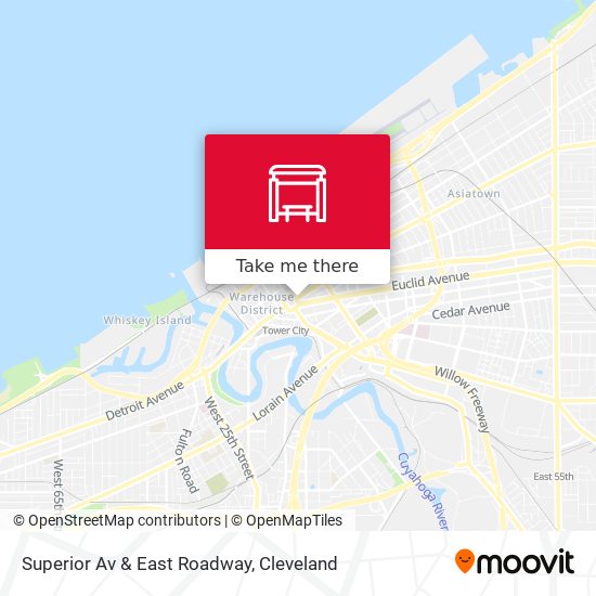 Superior Av & East Roadway map