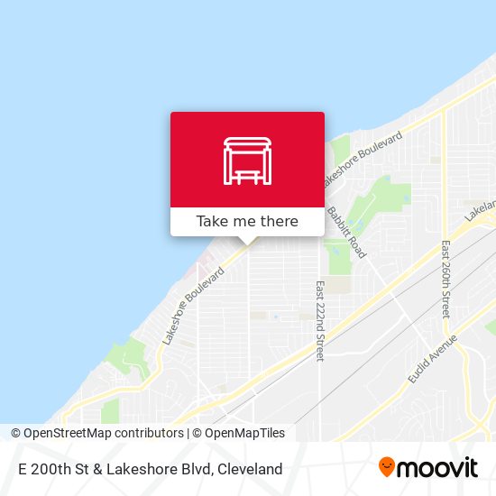E 200th St & Lakeshore Blvd map