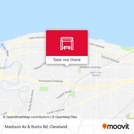 Madison Av & Bunts Rd map