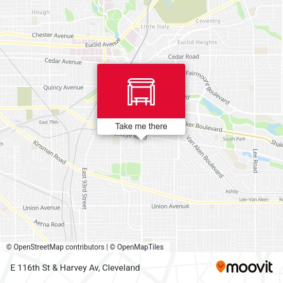 E 116th St & Harvey Av map
