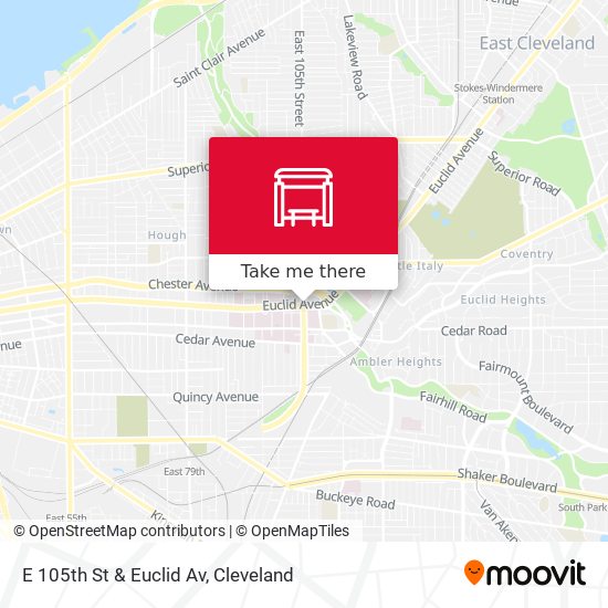 E 105th St & Euclid Av map