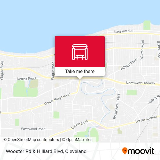 Mapa de Wooster Rd & Hilliard Blvd