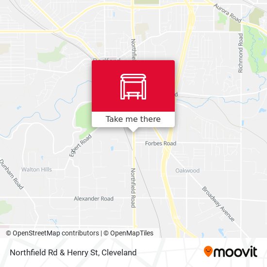 Northfield Rd & Henry St map