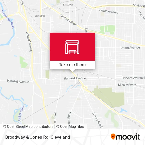 Broadway & Jones Rd map