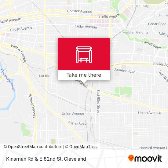 Mapa de Kinsman Rd & E 82nd St