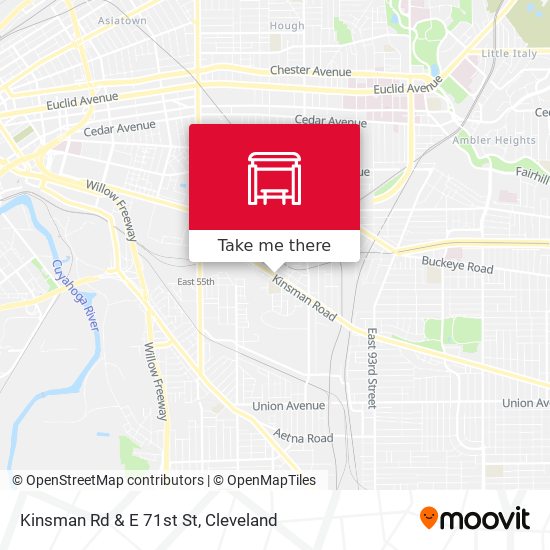 Mapa de Kinsman Rd & E 71st St