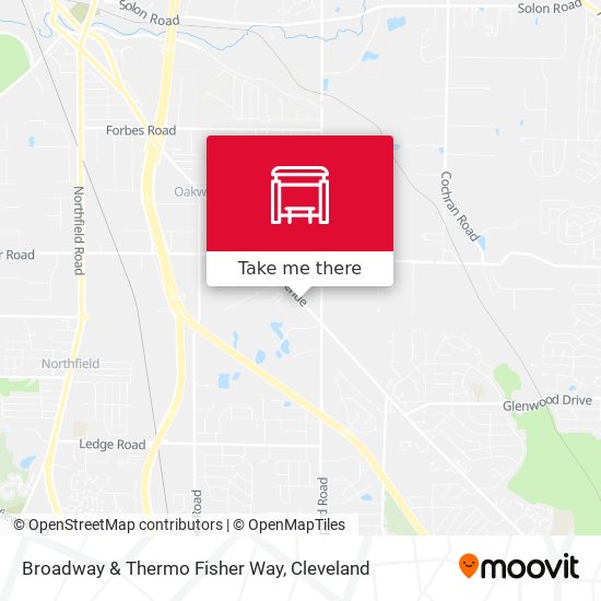 Broadway & Thermo Fisher Way map