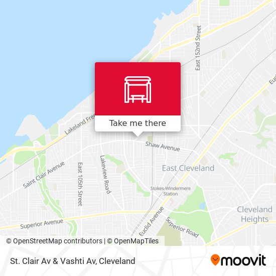 St. Clair Av & Vashti Av map