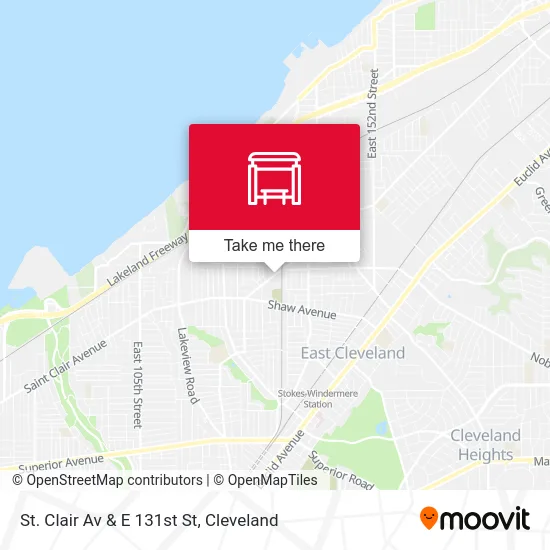St. Clair Av & E 131st St map