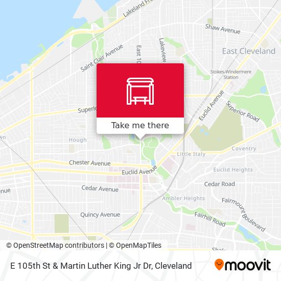 Mapa de E 105th St & Martin Luther King Jr Dr