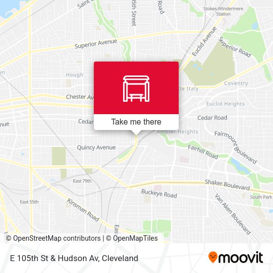 Mapa de E 105th St & Hudson Av