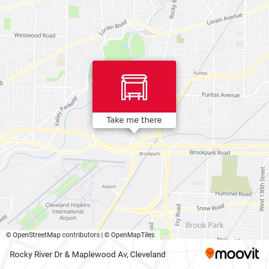 Rocky River Dr & Maplewood Av map
