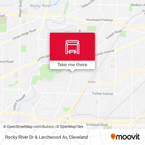 Rocky River Dr & Larchwood Av map
