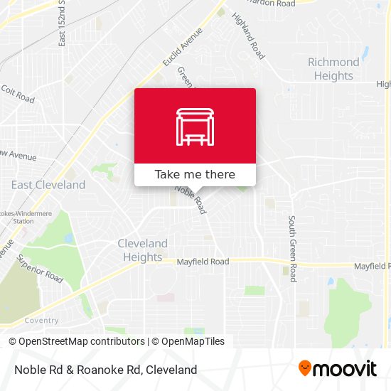 Noble Rd & Roanoke Rd map