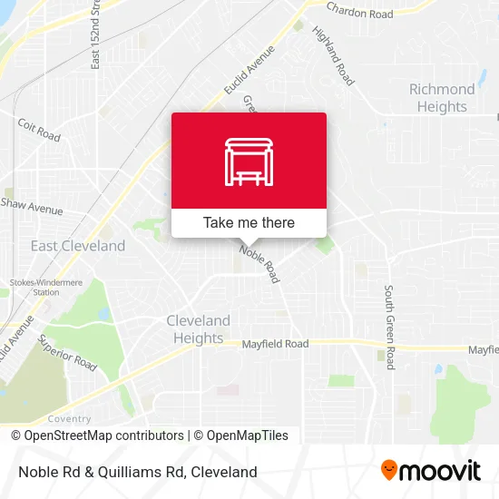 Noble Rd & Quilliams Rd map