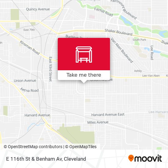 E 116th St & Benham Av map