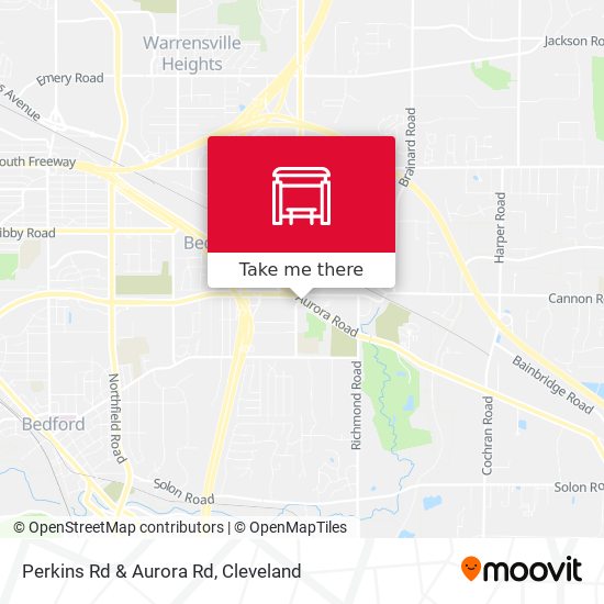 Perkins Rd & Aurora Rd map