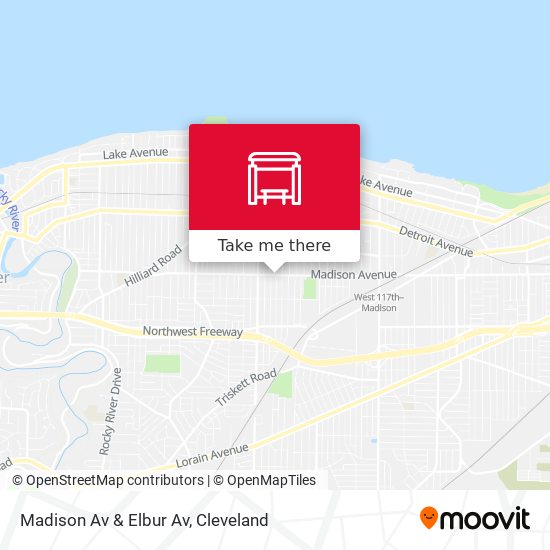 Madison Av & Elbur Av map
