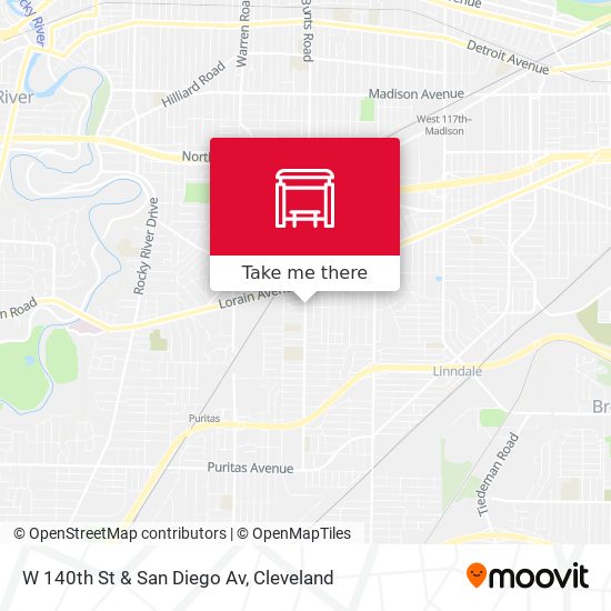 W 140th St & San Diego Av map